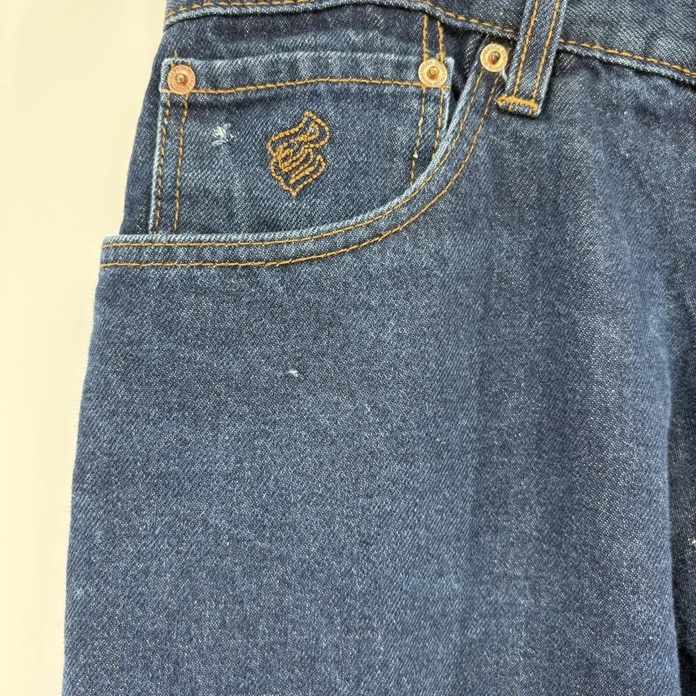 Vintage Rocawear Jeans 33x30 Dark Wash Baggy Loose Y2K Skater Hip Hop Streetwear